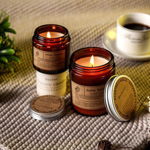 Offerta Speciale: Barattolo in Vetro Ambrato per Candele <span class=keywords><strong>Yankee</strong></span> con Coperchio in Metallo, Disponibile in 2oz, 4oz, 8oz, Campione Gratuito Fornito - Product Image 4
