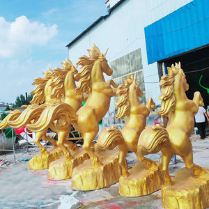 <span class=keywords><strong>Sculpture</strong></span> de licorne en résine fibre de verre, grande taille de vie moderne, statue de jardin européen - Product Image 6