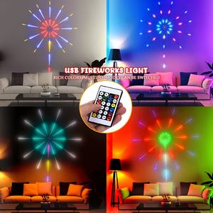 Luces LED RGB de Fuegos Artificiales con Sincronización Musical, Tira de Luces con Alimentación USB y Control Remoto para Navidad, Fiestas, Dormitorios y Jardines - Product Image 4