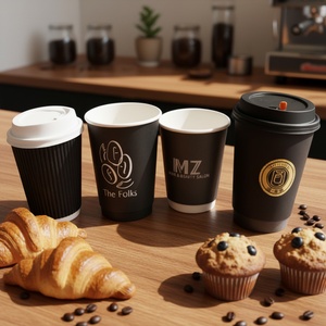แก้วกาแฟ/นมกระดาษคราฟท์แบบใช้ครั้งเดียวทิ้ง ยี่ห้อซันไชน์ กวางตุ้ง พร้อมฝาปิด  รับออกแบบโลโก้/กราฟิก  รีไซเคิลได้ สำหรับใช้ในอุตสาหกรรม - Product Image 3
