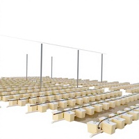 Serre horticole multi-travées CMA1080 de grande taille avec couverture en polycarbonate et structure galvanisée à chaud pour la culture commerciale de légumes
