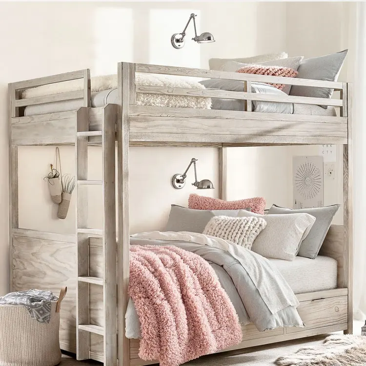 Schlafzimmer möbel Kinderheim Eiche Massivholz Lagerung Etagen bett Hochwertige Luxus karton Modern Sigma 1 Set Nordic Bett Neno Bett