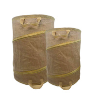 Panier à linge pliable en jute, type pop-up, pour jouets d'enfants et vêtements sales, rangement pour salle de bain et armoire