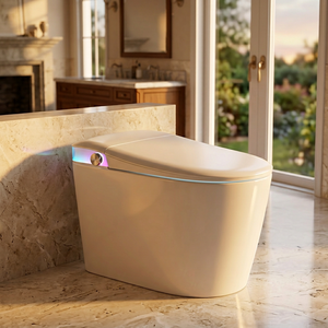 Buse ultraviolette automatique nouvellement conçue chauffage intégré Siphon vocal chasse directe mousse bouclier siège toilette toilette intelligente - Product Image 1