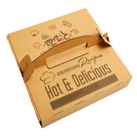 Boîtes à pizza, sacs en papier imprimés pour aliments, sacs à emporter, bols à salade en papier, boîte à pizza, conteneur à pizza, qualité export, personnalisé