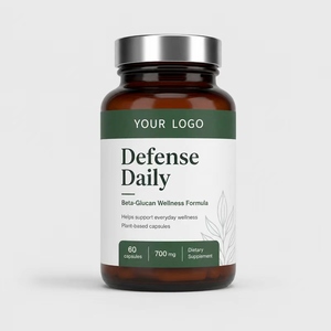 Complément alimentaire pour le soutien immunitaire OEM avec alpha-glucanes acylés 750 mg, extrait de mycélium de champignon, 60 comprimés végétaliens, stimule les cellules de défense naturelles - Product Image 1