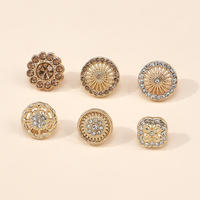 Boutons-pression personnalisables en alliage plaqué de forme spéciale, style rétro unique, lavables, à dos plat, pour jeans, motif champignon et diamant, vente en gros
