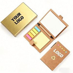 Bloc-notes en papier kraft en gros, cadeau promotionnel d'entreprise, notes adhésives, autocollants, bloc-notes personnalisé avec logo et stylo - Product Image 1