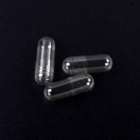 Capsules vides certifiées casher et halal, ajustement confortable, transparentes, tailles 000, 00, 0, 1, 2, 3, 4, 5, résistantes aux acides, capsules HPMC dures