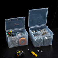 Organisateur d'outils multifonctions portable moderne Boîte de rangement rectangulaire en plastique PP étanche Compartiments transparents Injection