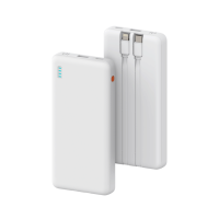 Banque d'alimentation portable d'urgence haute capacité 10000mAh avec écran LED, charge rapide 15W, câble inclus