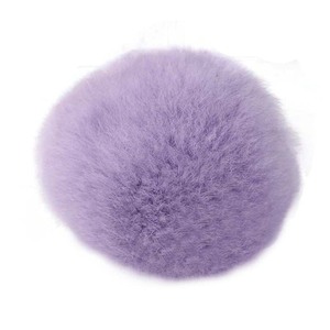 Pompon en fourrure de lapin Rex 8 cm, porte-clés, décoration pour coque de téléphone, accessoire artisanal, matériau pour pendentif - Product Image 5