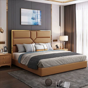 Elegante <span class=keywords><strong>precio</strong></span> barato muebles de dormitorio de gama alta de cuero doble King Size cama suave tapicería de lujo 180*200cm marco de cama - Product Image 3