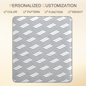 白色涤纶提花针织床垫面料，带几何图案，用于床垫套 - Product Image 3