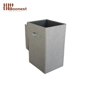 Cesto Portabiancheria in Tessuto <span class=keywords><strong>Grigio</strong></span> con Coperchio e Manici Rinforzati, Cesto per Bucato con Coperchio per <span class=keywords><strong>Bagno</strong></span> - Product Image 3