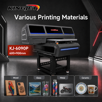 Máquina de impresión UV de cama plana 3D 6090 para tarjetas Flex, fundas de teléfono de acrílico, botellas y tarjetas de visita, con tinta UV de secado rápido.