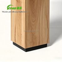 Présentoir en bois verrouillable avec plateau en verre – Vitrine sécurisée pour magasin, présentoir d'exposition