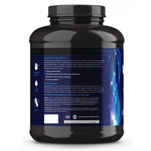 Poudre de Protéine de Lactosérum Végétal/De Riz d'Origine Tibétaine Personnalisée avec Vitamines - <span class=keywords><strong>Gainer</strong></span> de Masse Musculaire Saveurs Vanille-Chocolat 300g Dose 24 - Product Image 5