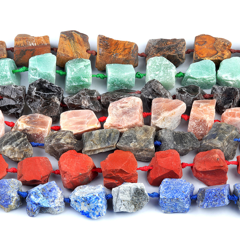 Natural Stone Crystal Cylindrical Tube Beads