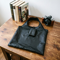 Sac de téléphone à bandoulière en polyester à motif de points avec logo personnalisé, sac de courses pliable écologique recyclable réutilisable pour supermarché