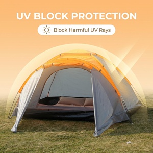 Carpa de Túnel Impermeable para Acampar al Aire Libre, para 3-4 Personas, Familiar, de Emergencia, Camuflaje, para las Cuatro Estaciones, de Poliéster Tafetán y Fibra de Vidrio Diagonal - Product Image 3