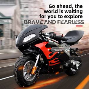 Motor Mini Pocket Bike 49cc 2-Tak, Bertenaga Gas dengan Starter Tarik Mudah, Sepeda Motor Mainan Anak untuk Olahraga Luar Ruangan, Berkendara di Gunung & Bermain di Pantai - Product Image 4