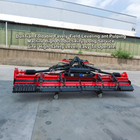Machine pliable de nivellement et de pulvérisation des rizières pour l'agriculture rizicole, attache tracteur haute efficacité