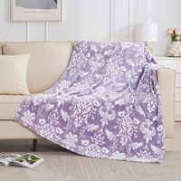 Usine En Gros Jacquard Couverture En Peluche Léger 100% Polyester pour La Décoration Intérieure De Noël Hiver-Petit Adulte Jeter Couverture