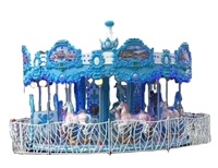 16 sièges Carrousel complet personnalisé cheval en plastique enfants monter sur le carrousel