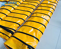 Tarp en PVC tissé imperméable durable de 12 pouces, système de support au sol pour conduits d'air, tuyau de climatisation aéronautique