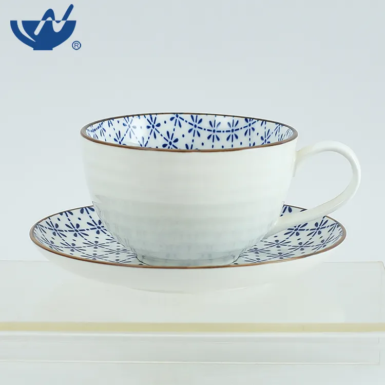 Ensemble service à thé en céramique, Style japonais, tasses à café, soucoupe, porcelaine, bon marché, 1 pièce