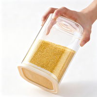 Ensemble de récipients de conservation des aliments en verre borosilicate haute résistance, hermétiques, écologiques, sans BPA, avec couvercle en verre transparent et anneau en silicone