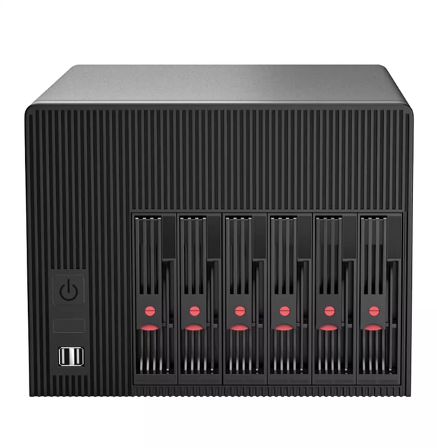 BKHD OEM 6 Bay Network Storage Server 2.5-inch 3.5-inch SATA HDD/SSD Intel N100 N5105 N5100 4 LAN NAS Soft Router PC X86