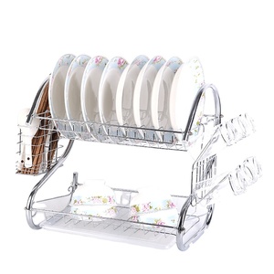 Kitchen Metal Stainless Steel, Over The Sink Plate Dish Rack Drainer Storage Shelving Dish Drying Rack/