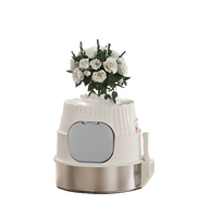 OEM&ODM Nouvelle version améliorée Bac à litière 3 en 1 XL fermé durable en acier inoxydable de style pot avec couvercle pour grands chats