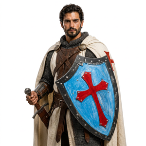 Caballero Medieval Hecho a Mano |   Decoración con Cruz Templaria - Product Image 1