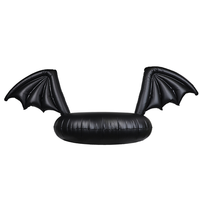 Novelty Bat Inflatable Pool Float Tube Thickened PVC Durable Swim Ring Lounge Toy for Kids Adults Halloween Water Party