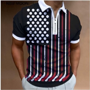 T-shirt zippé pour le sport, polo et activités de plein air - Design imprimé en 3D, confortable, élégant et polyvalent - Product Image 5