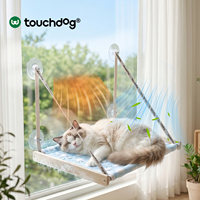 Hamac de fenêtre rafraîchissant en soie glacée pour chat, pliable, avec cadre en bois et ventouses puissantes, pour chats d'intérieur, faible MOQ