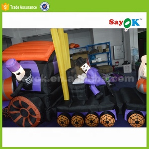 2021 Blow Up Front <span class=keywords><strong>Yard</strong></span> Trang Trí Halloween Inflatable Train Để Bán - Product Image 5