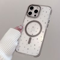 Coque de téléphone transparente souple magnétique anti-chute personnalisée avec graffiti étoile, compatible avec iPhone 17 16 Pro Max
