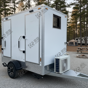 WC chimique préfabriqué personnalisé, toilettes portables de luxe VIP, remorque de toilettes mobiles, toilettes portables pour le camping en extérieur - Product Image 3