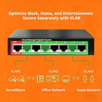 Switch réseau intelligent Gigabit 8 ports alimenté par PD, Full-Duplex/Half-Duplex, gestion APP/Web Cloud, VLAN QoS pour la restauration et le commerce de détail