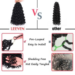 Cheveux à crocheter <span class=keywords><strong>Gogo</strong></span> Curl 10-18 pouces Blond miel Pré-bouclés Ondulation océanique Cheveux courts bouclés Bohème Box Braids - Product Image 4