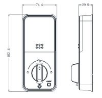 Serrure de porte intelligente Rixiang MS01 TTLOCK, contrôle par application IP, prise en charge du SDK Cloud, en alliage d'aluminium, déverrouillage par mot de passe/clé/application, pour portes en bois