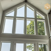Système de façade en verre et aluminium moderne de luxe à double hauteur fixe, fenêtre du sol au plafond à 2 étages pour loft, villa, salon, vide
