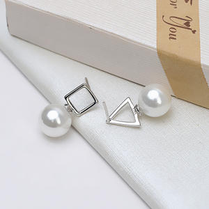 S925 Silver Ear Nails DIY <b>Pearl</b> Jewelry Accessories for Women Lucky Grass Pendant Chain Set 1298 Personalized <b>Pearl</b> <b>Earrings</b> - Product Image 2