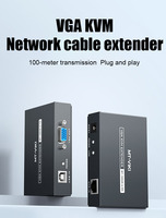 Extensor de Cable de Red RJ45 MT-ViKI MT-100UK-U de 100 Metros con VGA KVM, Resolución de 1920x1080P, Sincronización de Teclado y Ratón USB