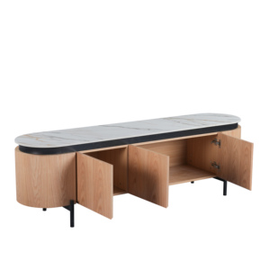 Mueble para <span class=keywords><strong>TV</strong></span> de Grado Comercial con Cubierta de Piedra Sinterizada, Pedido al por Mayor para Proyectos Hoteleros, Precio Competitivo Directo de Fábrica, Duradero - Product Image 2