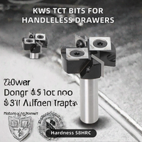 YUFU Industriel Fraise à tiroir sans poignée TCT 4 cannelures Tin/AlTin OEM pour routeur CNC pour portes d'armoires et façades de tiroirs